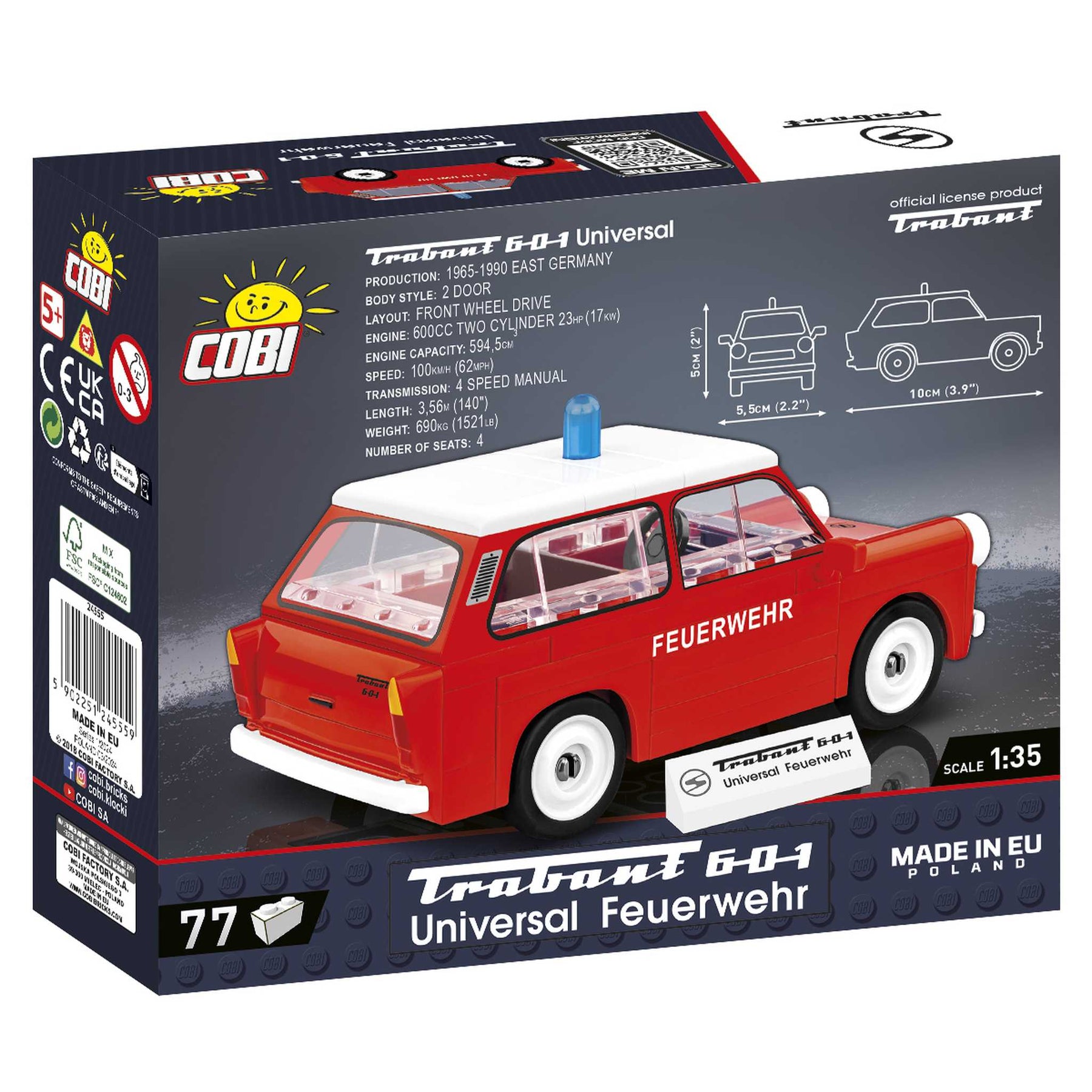 CB-24555 - Trabant 601 Universal Feuerwehr (Cobi)