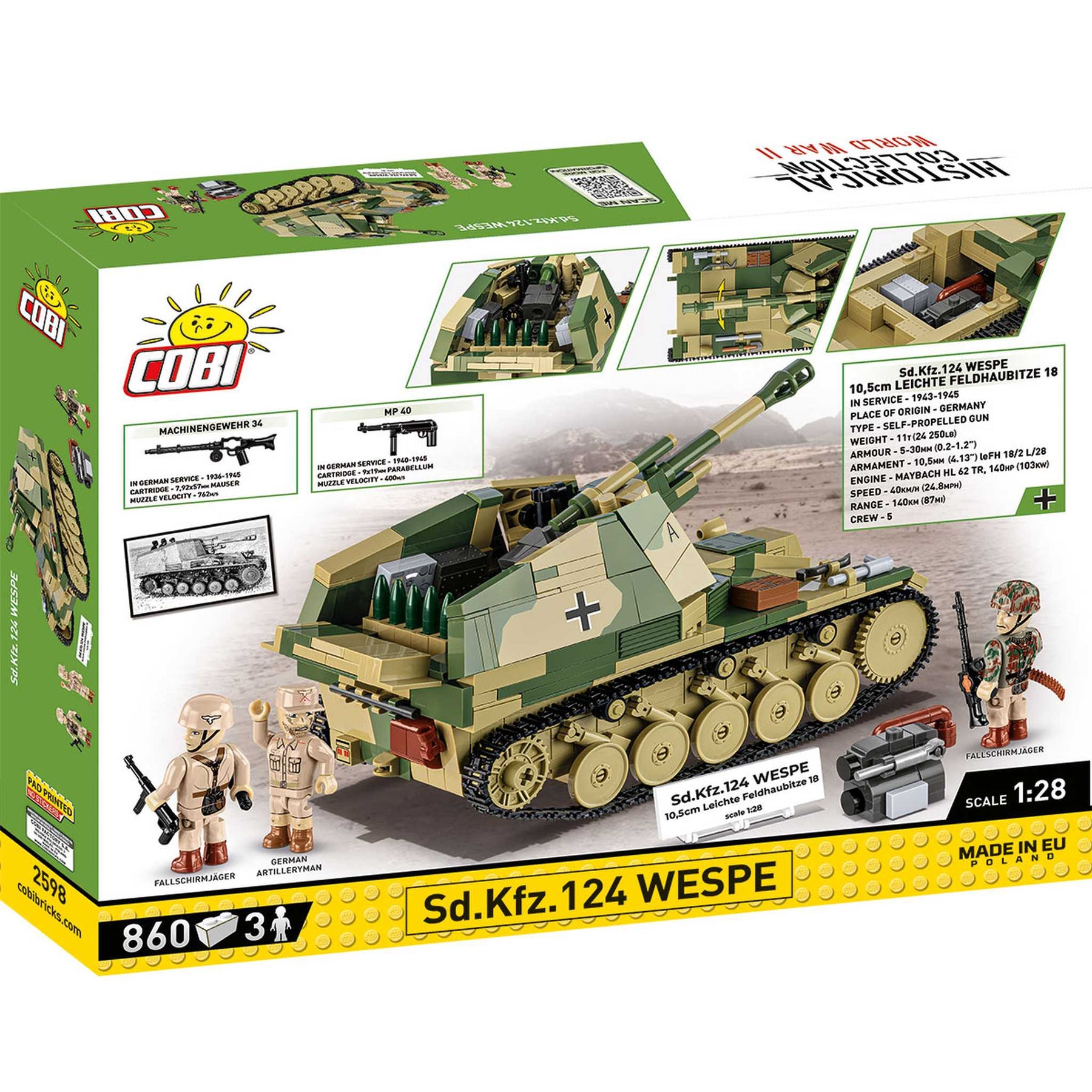 CB-2598 - SD. KFZ. 124 Wespe Executive Edition (Cobi)