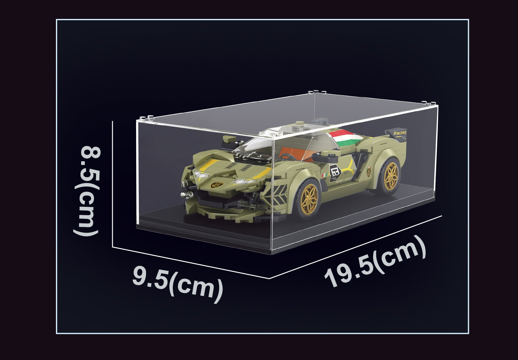 27003 - Grüner Sportwagen Sian inkl. Vitrine (Mould King)