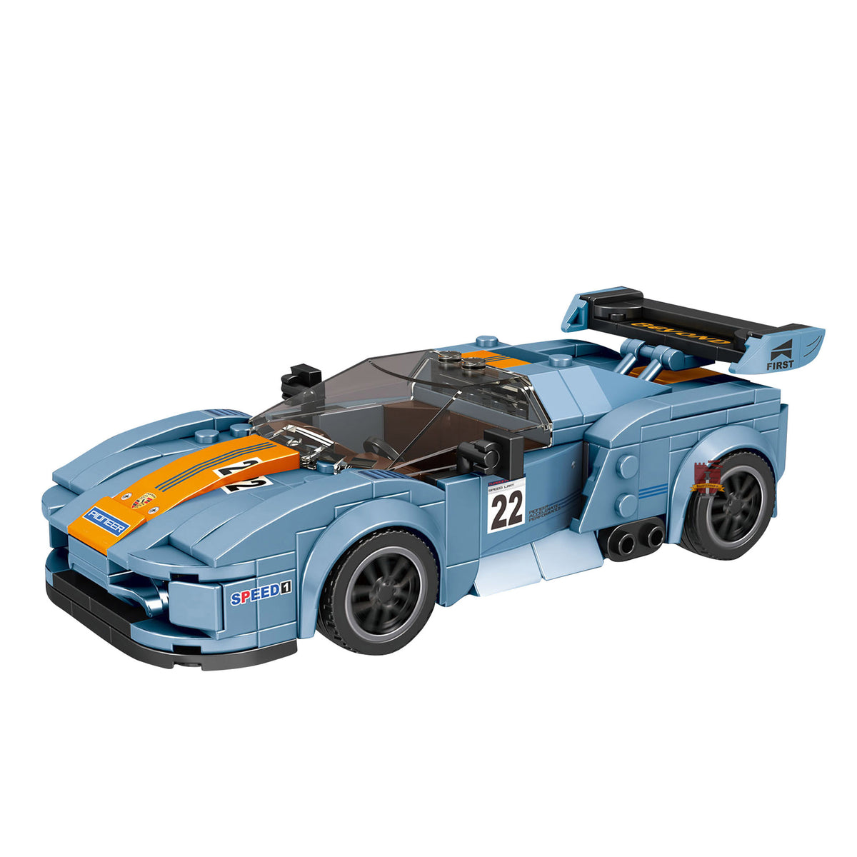 27005 - Blaugrauer Sportwagen 918 RSR  inkl. Vitrine (Mould King)