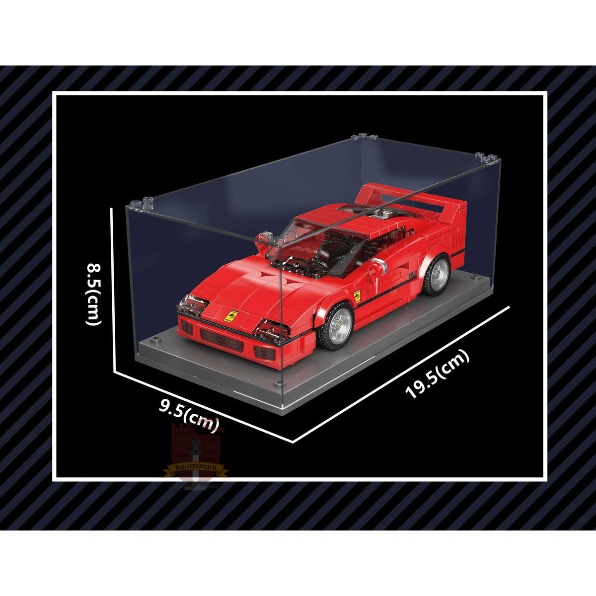 27038 - Sportwagen F40 inkl. Vitrine (Mould King)