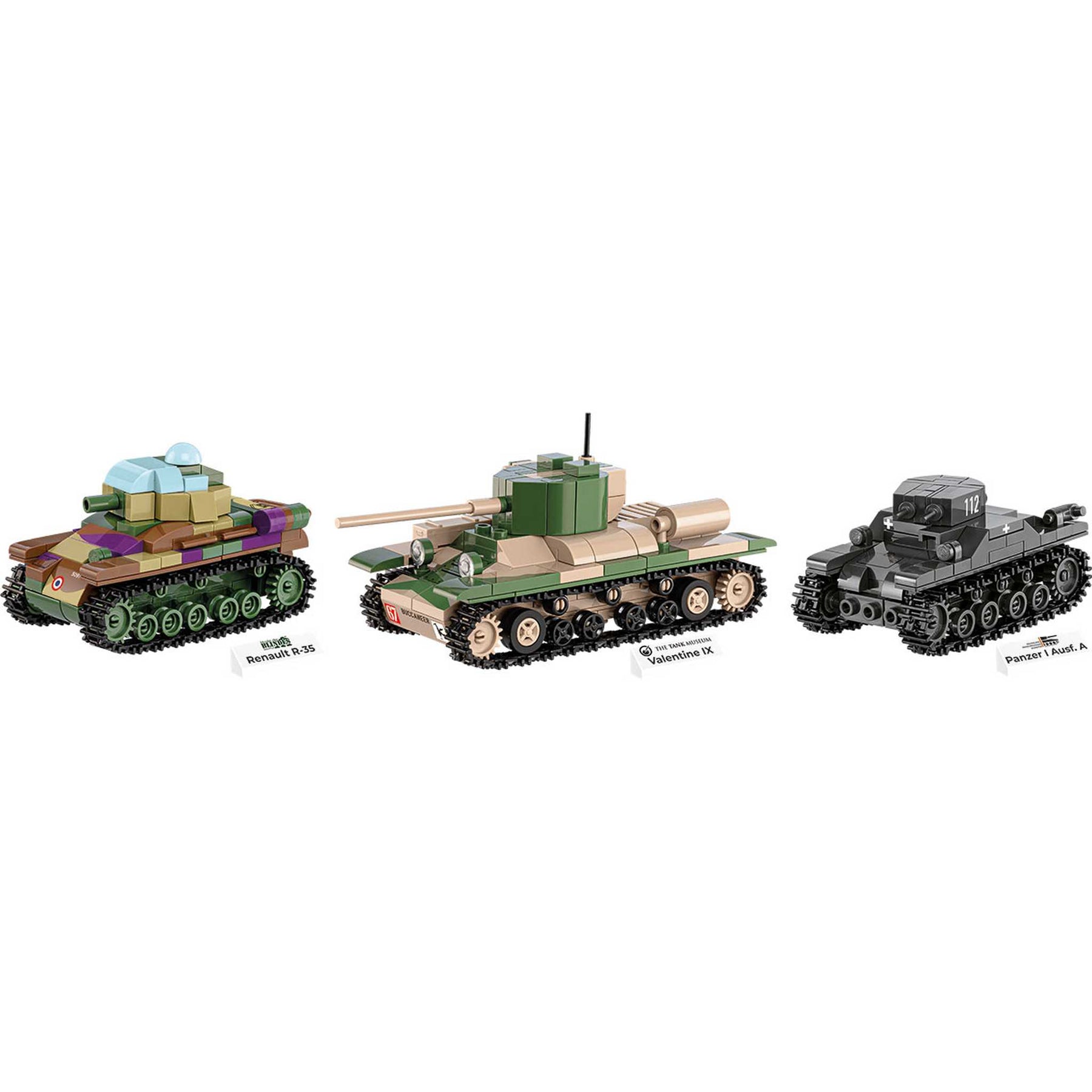 CB-2740 - Set aus Renault R35, Valentine IX & Panzer I (Cobi)