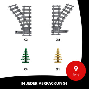 LB-60014 -  Weichen Plus I 4 Weichen 5 Bäume I Grau