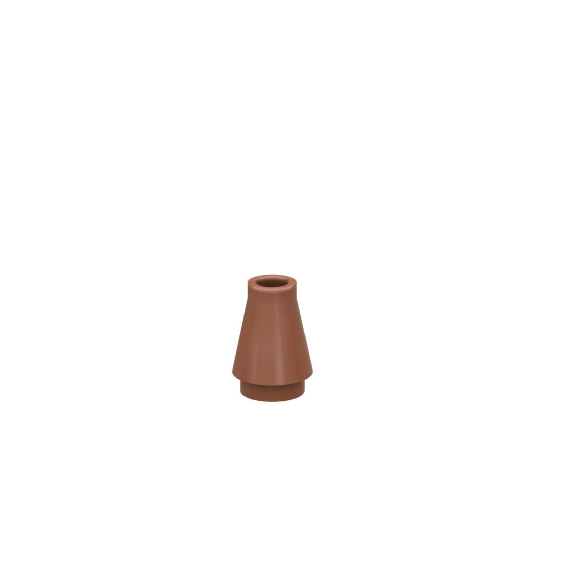 Cone 1x1 with Top Groove Reddish Brown 250 Gramm