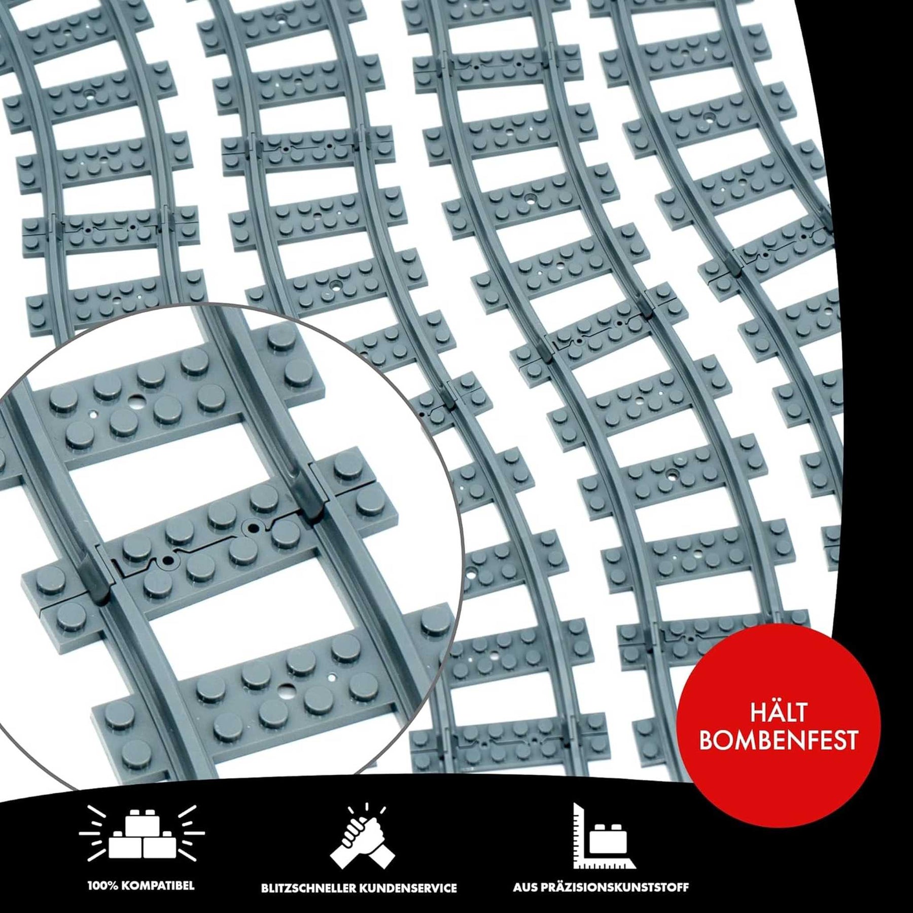 LB-60012 - 30 Stück Schienen Kurven (Lonestar-Bricks)