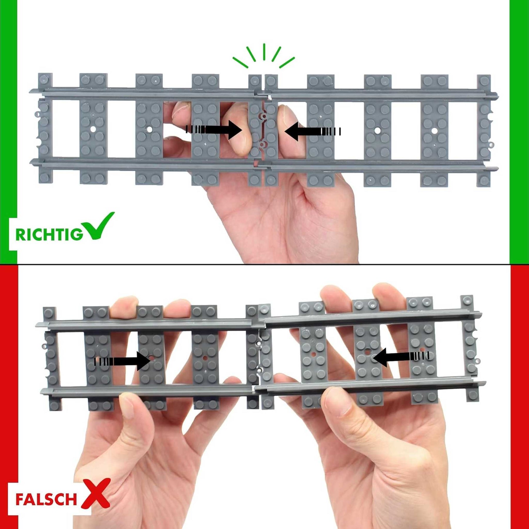 LB-60013 - 30 Stück Schienen Gerade (Lonestar-Bricks)