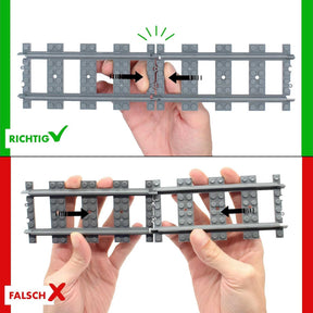 LB-60013 - 30 Stück Schienen Gerade (Lonestar-Bricks)