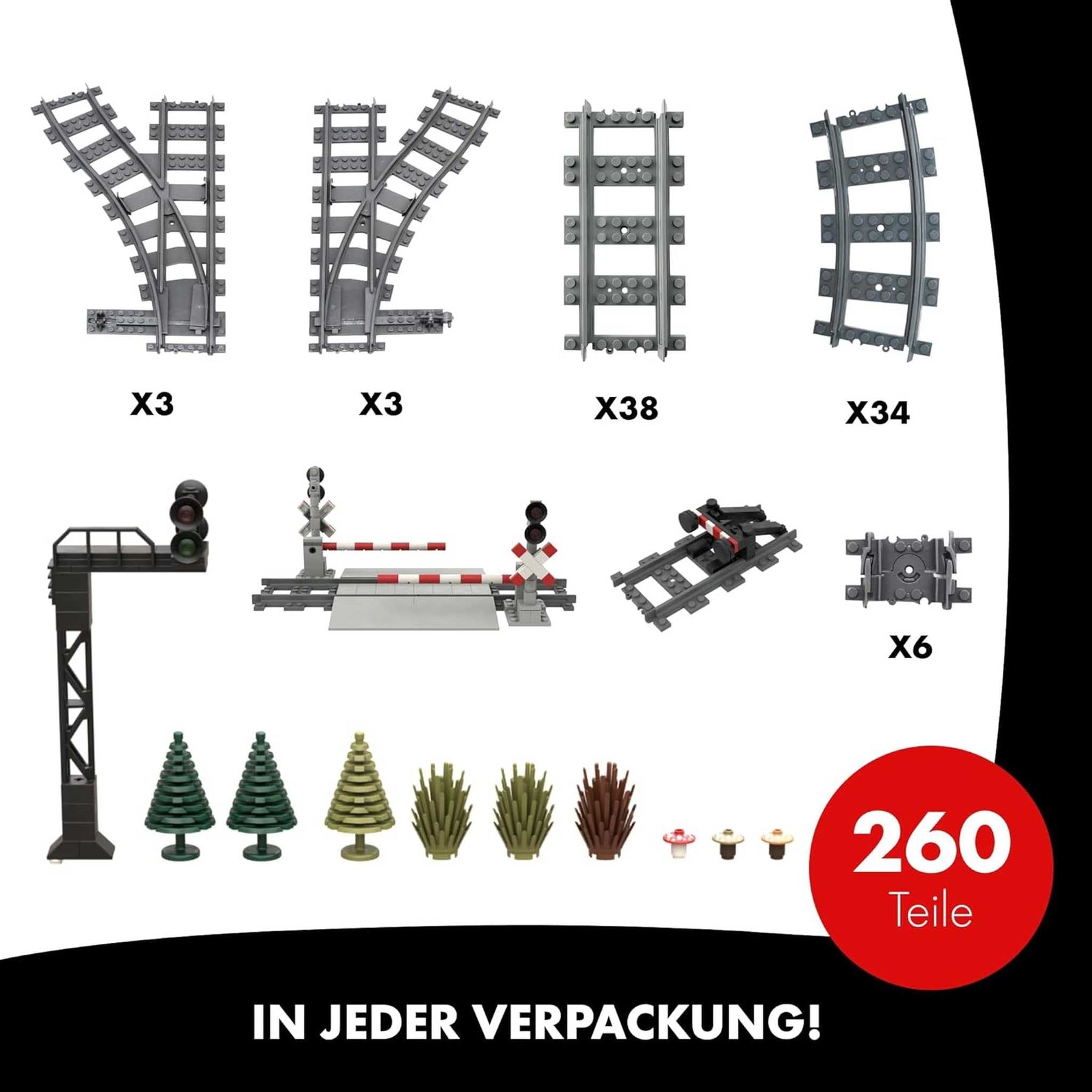 LB-60023 Schienenkreis Set mit Zubehör XL (Lonestar Bricks)