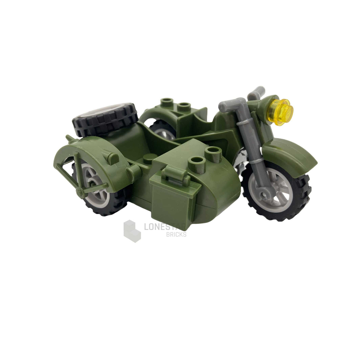 LB-70035 - Motorrad mit Beiwagen dark-green (Lonestar Bricks)