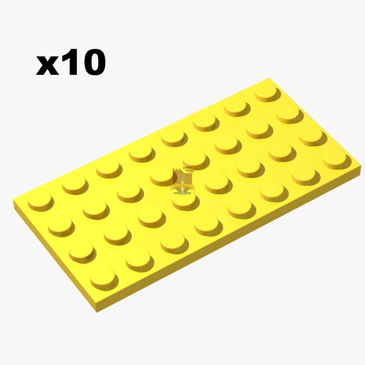 Plate 4x8 Gelb 10 Stück (GoBricks)