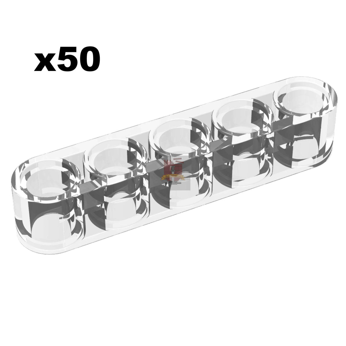 Liftarm 1x5 Trans-Clear 50 Stück (GoBricks)