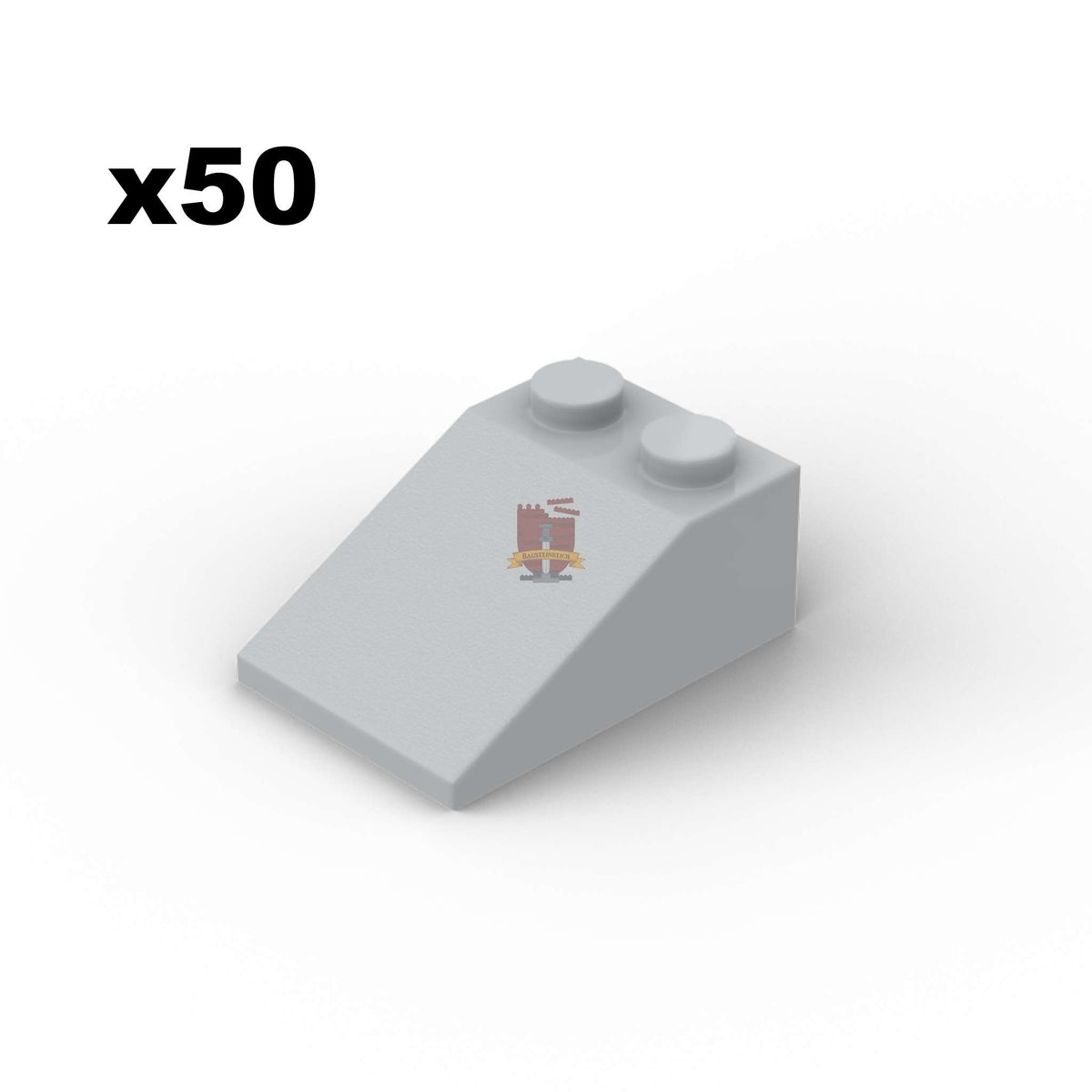 Roof Tile 2x3 Hellgrau 50 Stück (GoBricks)