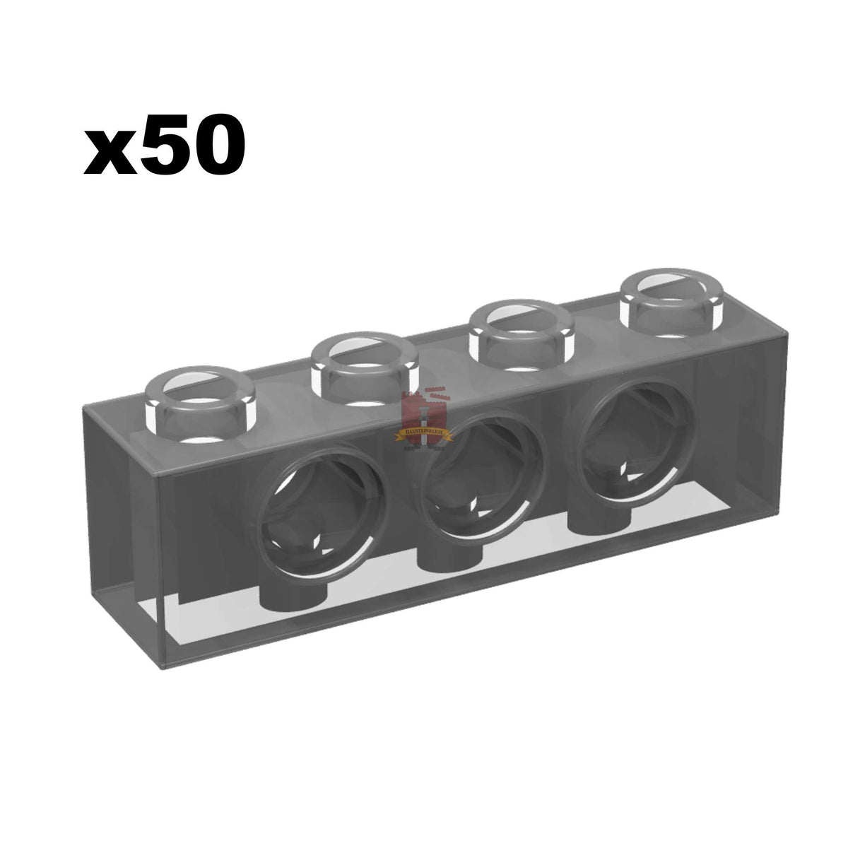 Technik Brick 1x4 Trans-Clear 50 Stück (GoBricks)