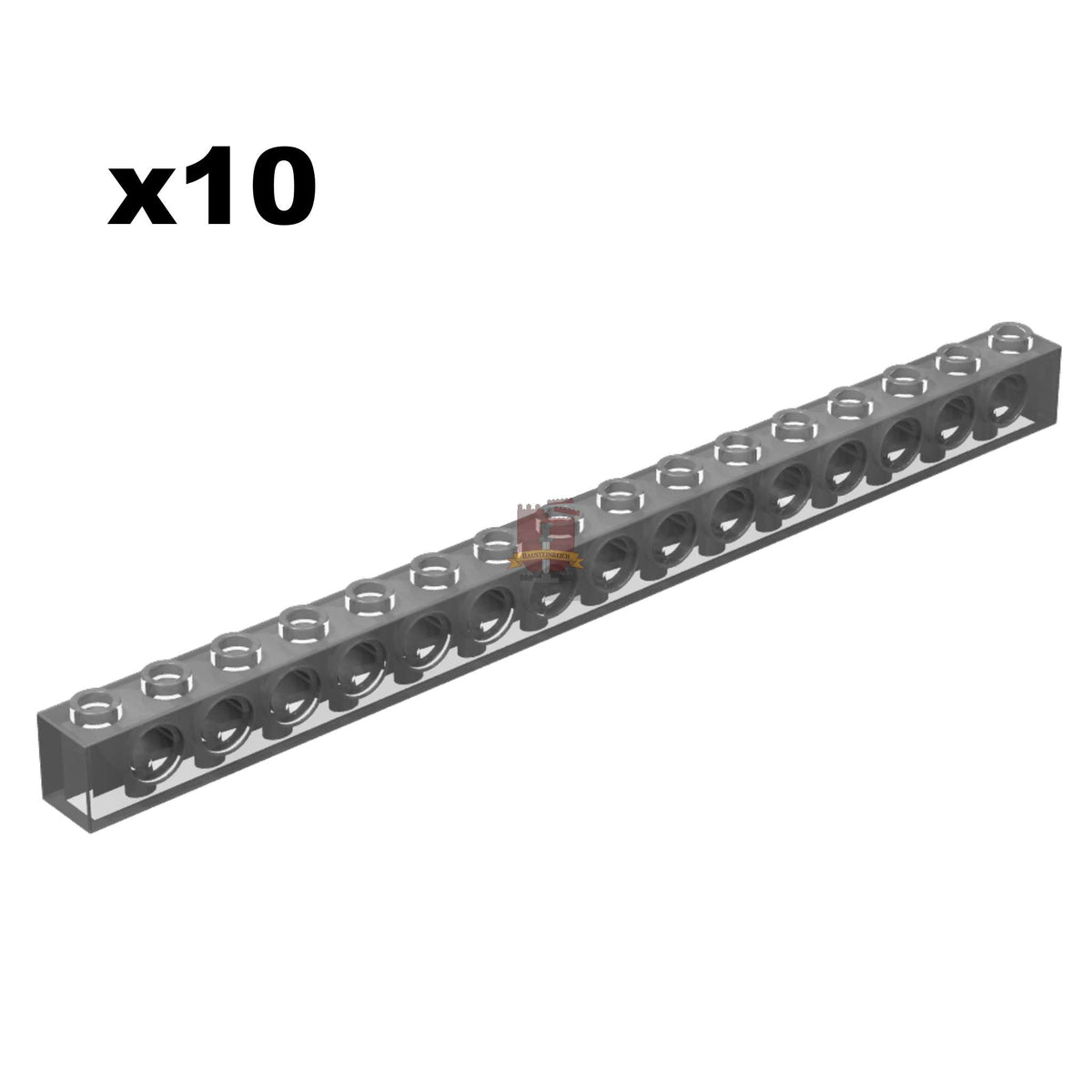 Technik Brick 1x16 Trans-Clear 10 Stück (GoBricks)