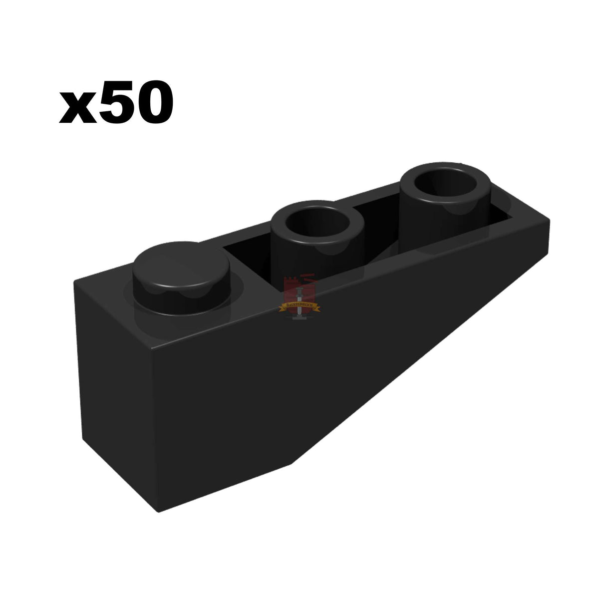 Roof tile 1x3 Schwarz 50 Stück (GoBricks)