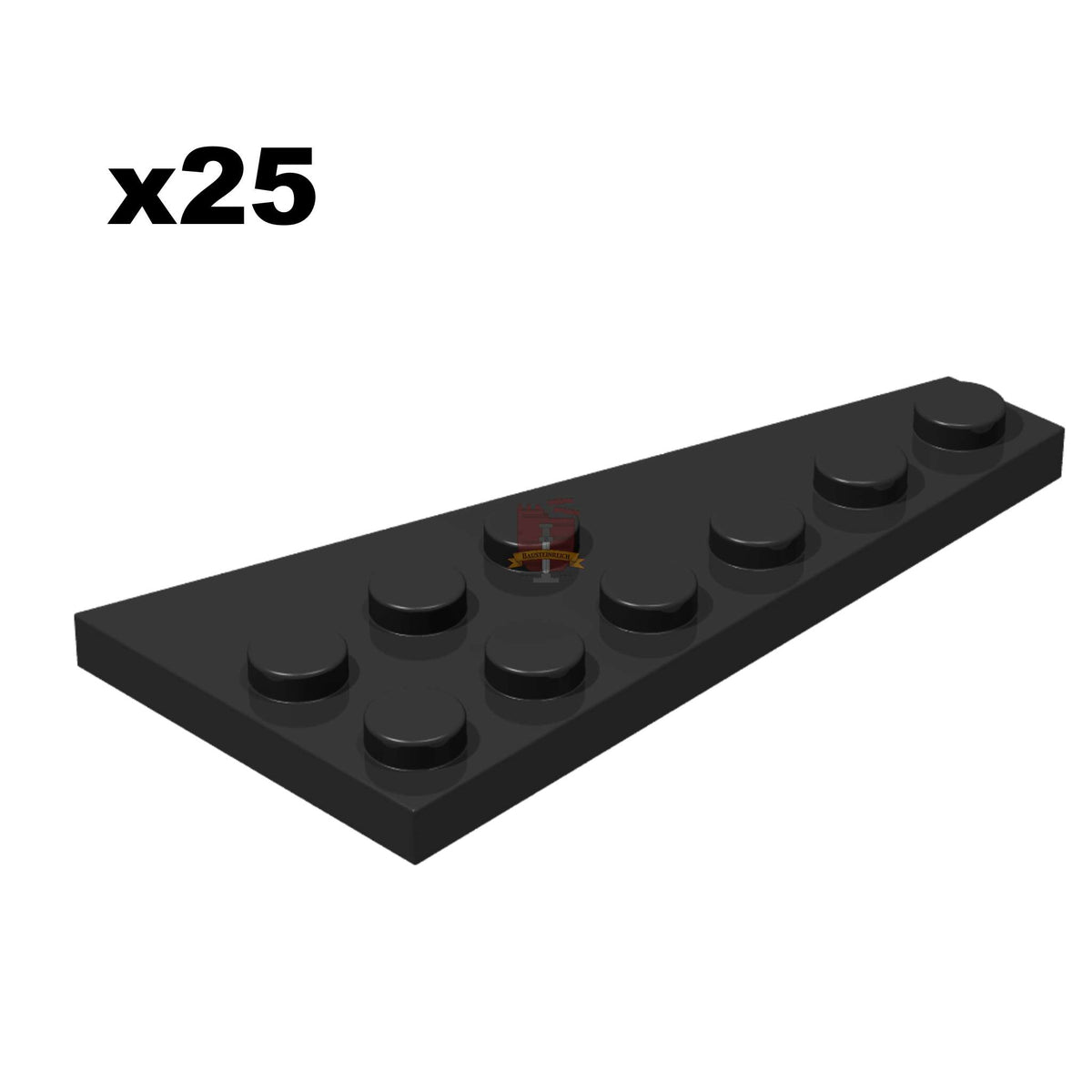 Wedge Plate Links 3x6 Schwarz (GoBricks)