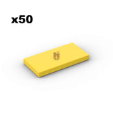 Fliese 2x4 Gelb 50 Stück (GoBricks)