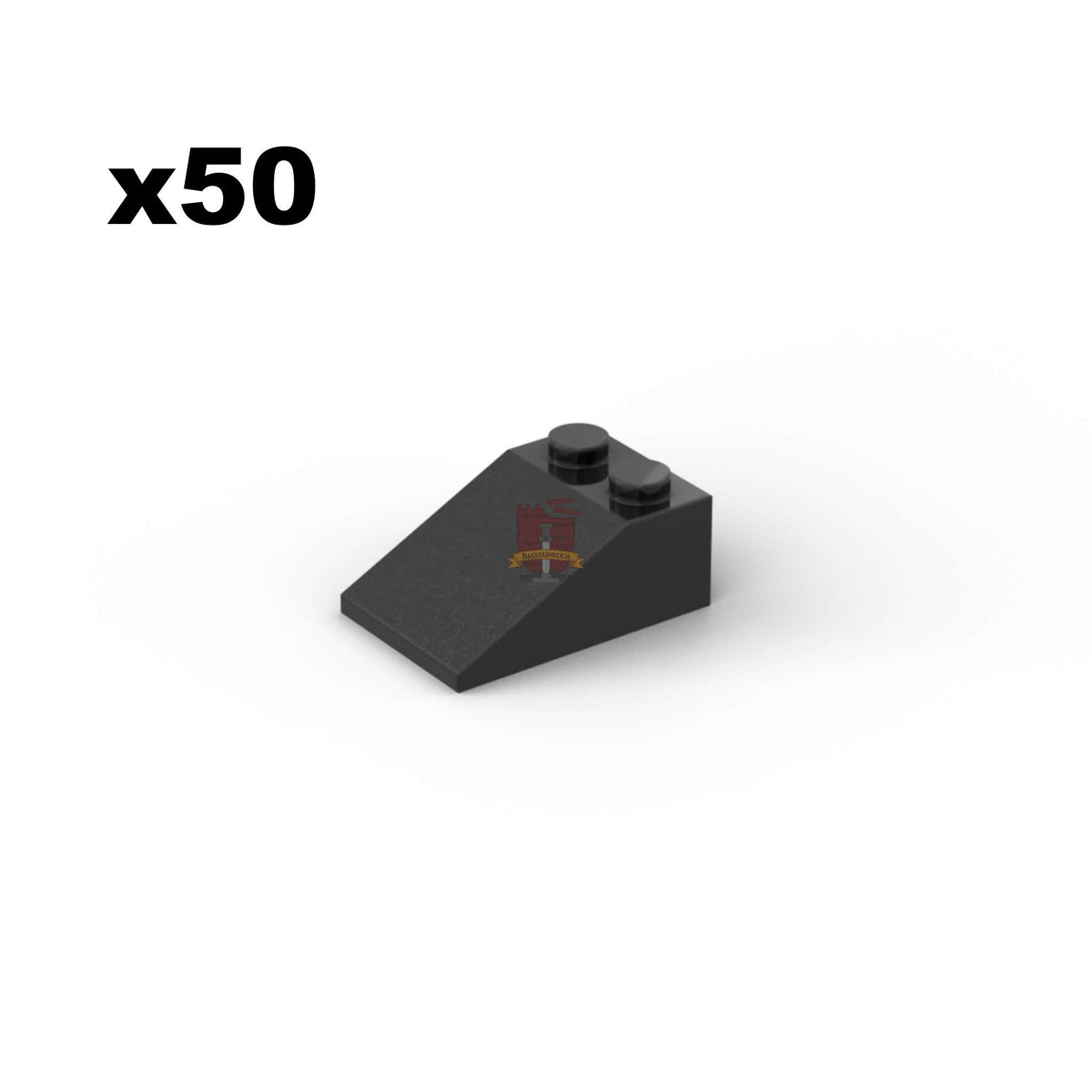 Roof Tile 2x3 Schwarz 50 Stück (GoBricks)